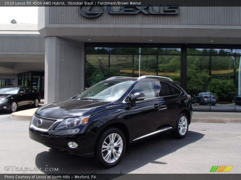 Obsidian Black / Parchment/Brown Walnut 2010 Lexus RX 450h AWD Hybrid