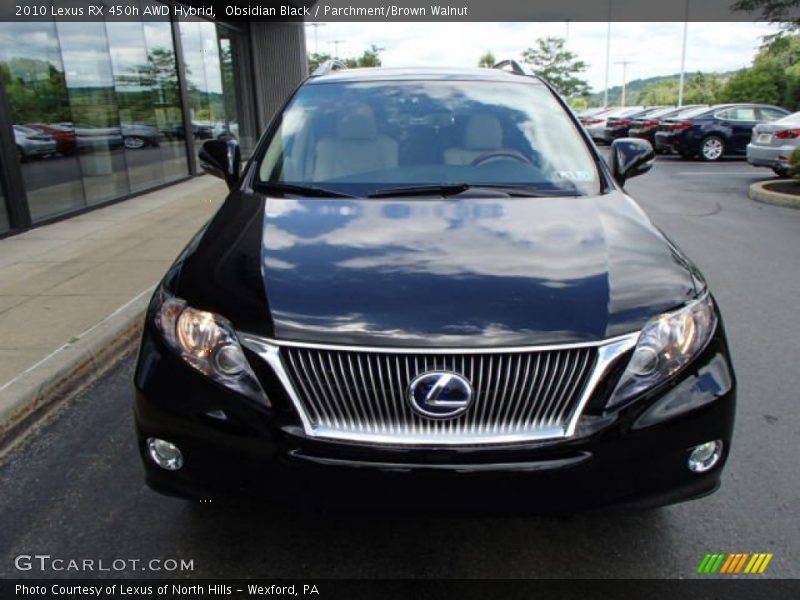 Obsidian Black / Parchment/Brown Walnut 2010 Lexus RX 450h AWD Hybrid