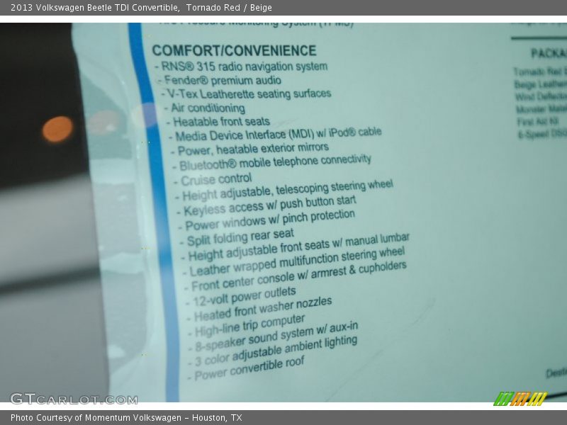Tornado Red / Beige 2013 Volkswagen Beetle TDI Convertible