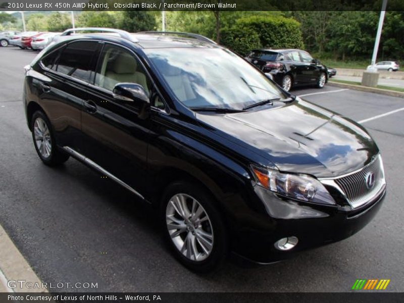 Obsidian Black / Parchment/Brown Walnut 2010 Lexus RX 450h AWD Hybrid