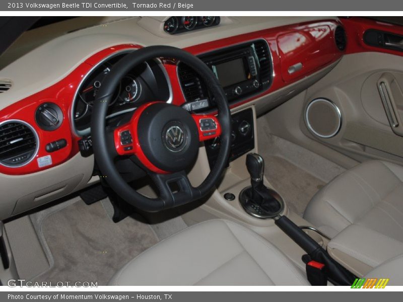 Tornado Red / Beige 2013 Volkswagen Beetle TDI Convertible