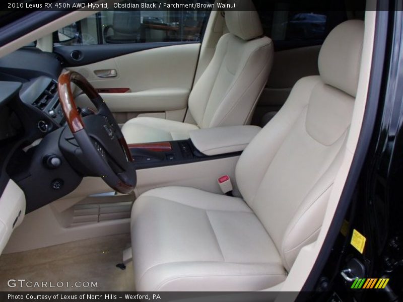 Obsidian Black / Parchment/Brown Walnut 2010 Lexus RX 450h AWD Hybrid