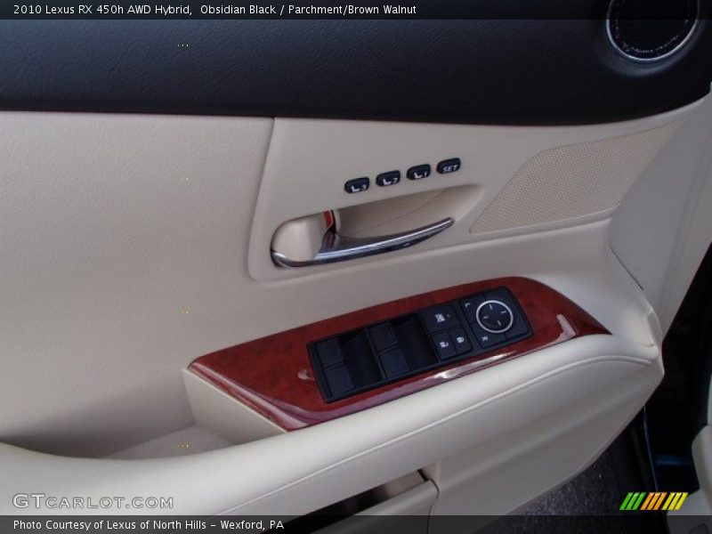 Obsidian Black / Parchment/Brown Walnut 2010 Lexus RX 450h AWD Hybrid