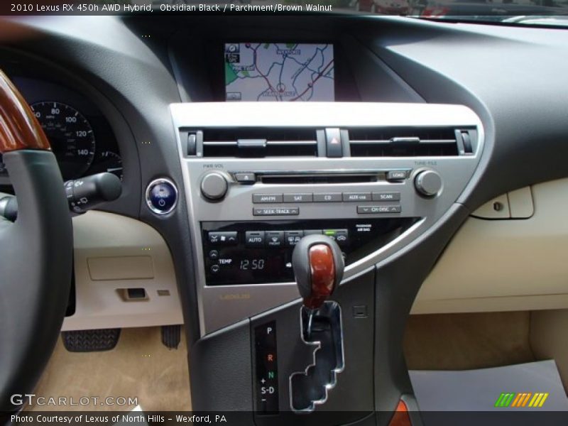 Obsidian Black / Parchment/Brown Walnut 2010 Lexus RX 450h AWD Hybrid