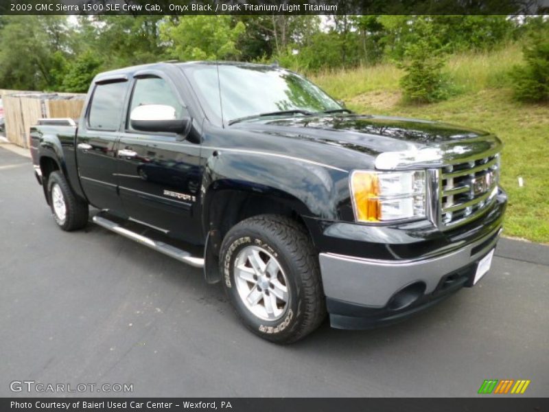 Onyx Black / Dark Titanium/Light Titanium 2009 GMC Sierra 1500 SLE Crew Cab