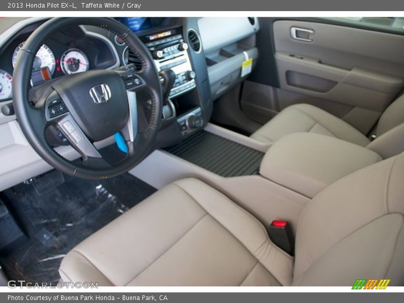 Taffeta White / Gray 2013 Honda Pilot EX-L