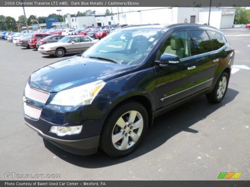 Dark Blue Metallic / Cashmere/Ebony 2009 Chevrolet Traverse LTZ AWD