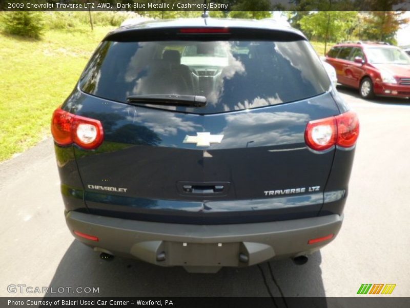 Dark Blue Metallic / Cashmere/Ebony 2009 Chevrolet Traverse LTZ AWD