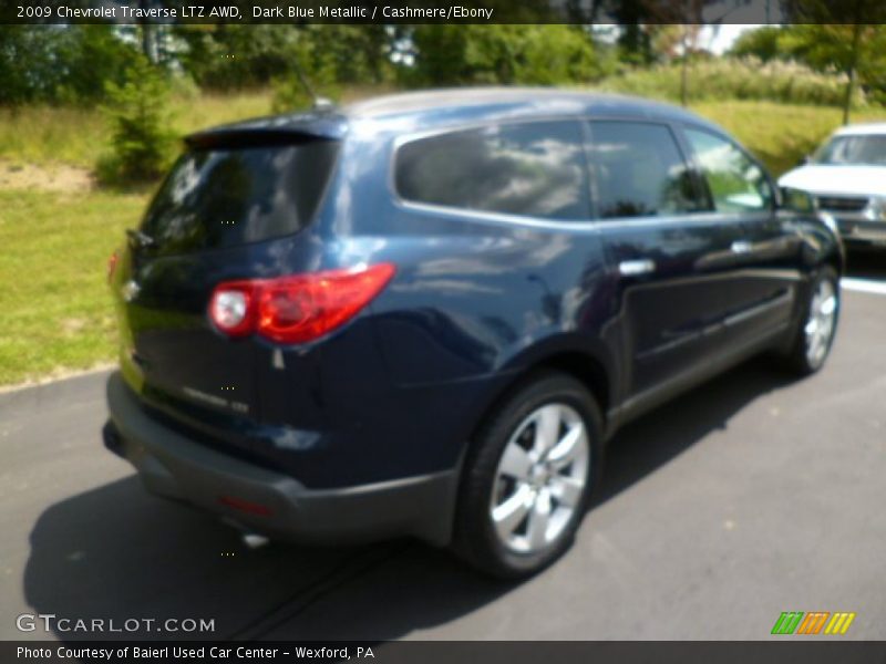 Dark Blue Metallic / Cashmere/Ebony 2009 Chevrolet Traverse LTZ AWD