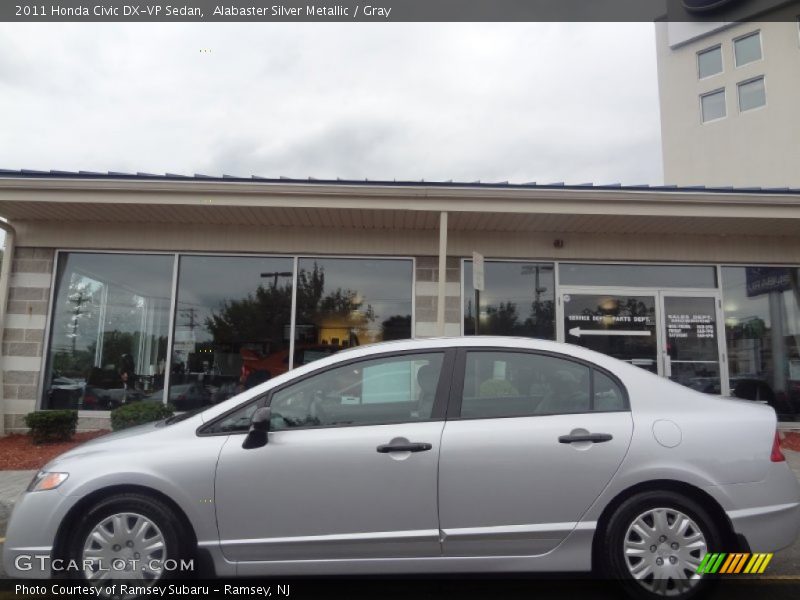 Alabaster Silver Metallic / Gray 2011 Honda Civic DX-VP Sedan