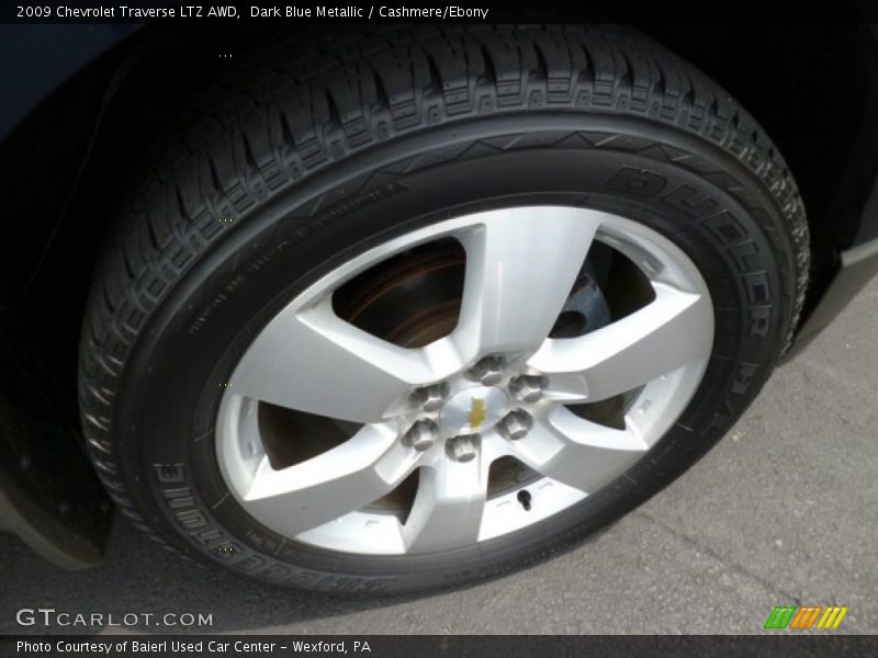 Dark Blue Metallic / Cashmere/Ebony 2009 Chevrolet Traverse LTZ AWD