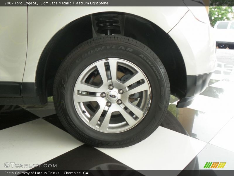 Light Sage Metallic / Medium Light Stone 2007 Ford Edge SE