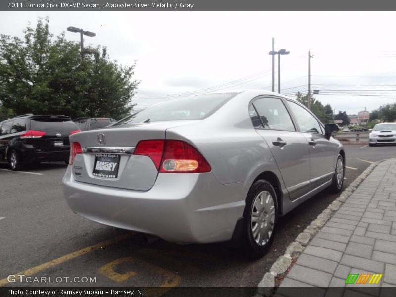 Alabaster Silver Metallic / Gray 2011 Honda Civic DX-VP Sedan
