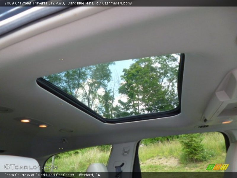 Dark Blue Metallic / Cashmere/Ebony 2009 Chevrolet Traverse LTZ AWD