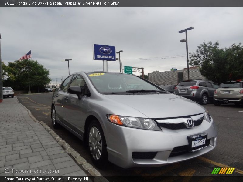 Alabaster Silver Metallic / Gray 2011 Honda Civic DX-VP Sedan