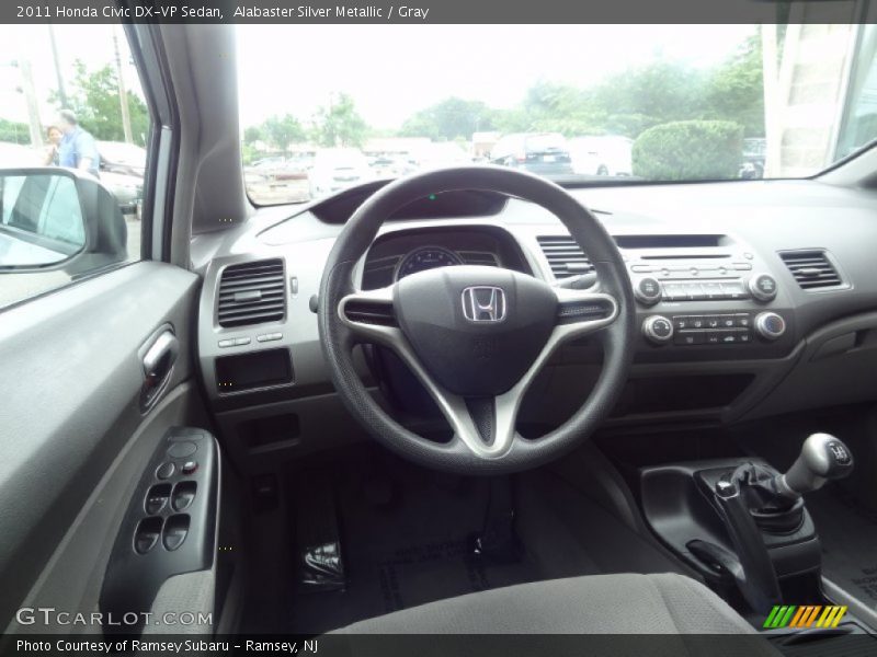 Alabaster Silver Metallic / Gray 2011 Honda Civic DX-VP Sedan