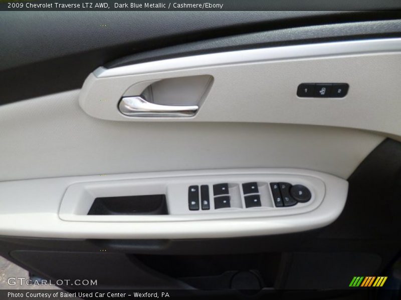 Dark Blue Metallic / Cashmere/Ebony 2009 Chevrolet Traverse LTZ AWD