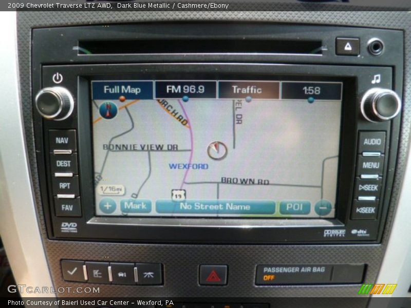 Dark Blue Metallic / Cashmere/Ebony 2009 Chevrolet Traverse LTZ AWD