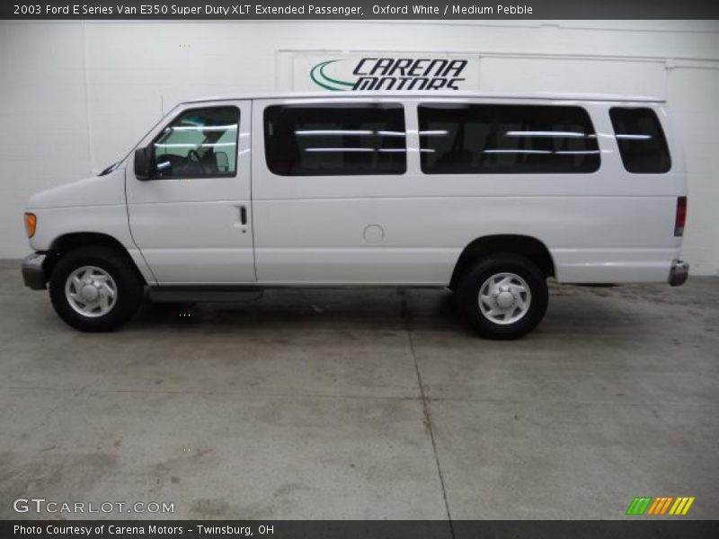 Oxford White / Medium Pebble 2003 Ford E Series Van E350 Super Duty XLT Extended Passenger