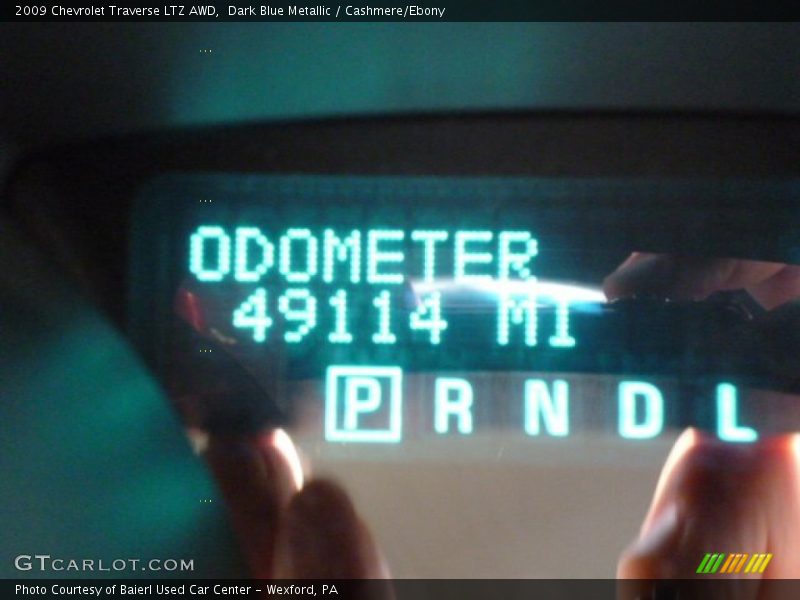 Dark Blue Metallic / Cashmere/Ebony 2009 Chevrolet Traverse LTZ AWD