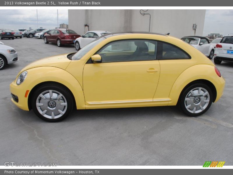 Yellow Rush / Titan Black 2013 Volkswagen Beetle 2.5L