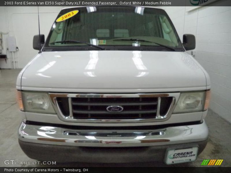 Oxford White / Medium Pebble 2003 Ford E Series Van E350 Super Duty XLT Extended Passenger