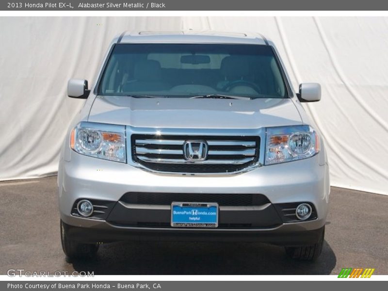 Alabaster Silver Metallic / Black 2013 Honda Pilot EX-L