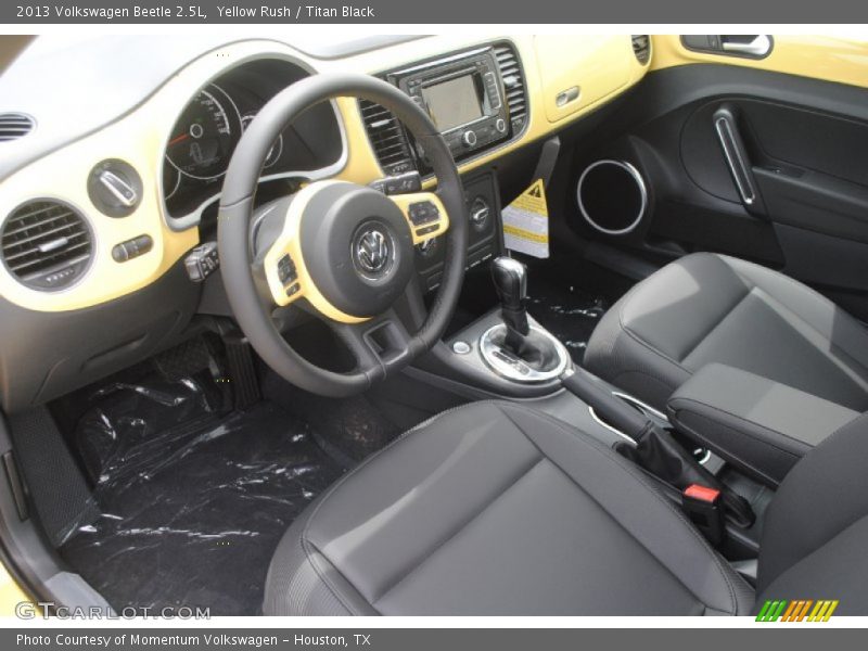 Yellow Rush / Titan Black 2013 Volkswagen Beetle 2.5L