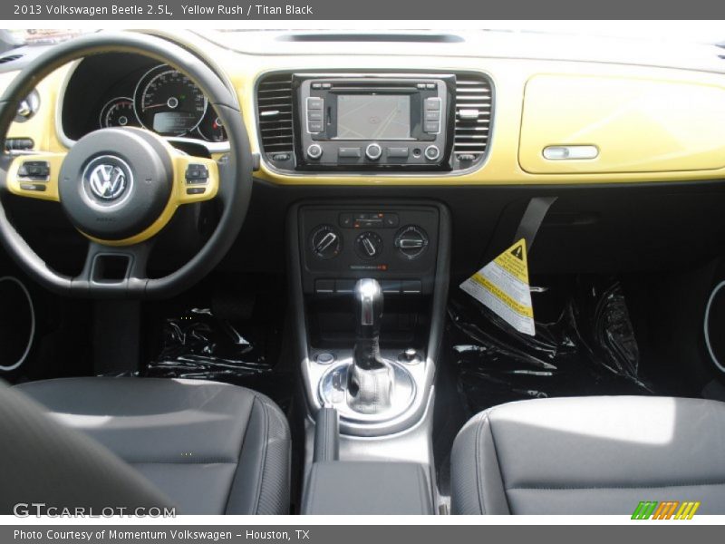 Yellow Rush / Titan Black 2013 Volkswagen Beetle 2.5L