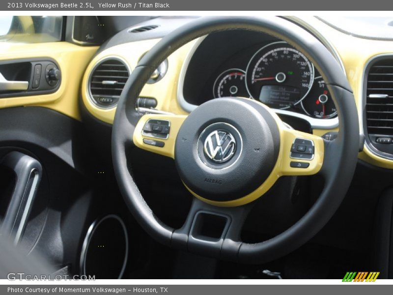 Yellow Rush / Titan Black 2013 Volkswagen Beetle 2.5L