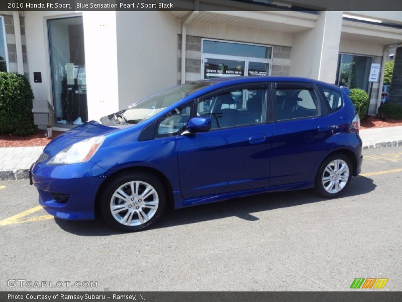 Blue Sensation Pearl / Sport Black 2010 Honda Fit Sport