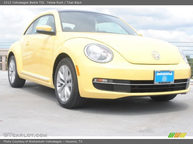 Yellow Rush / Titan Black 2013 Volkswagen Beetle TDI