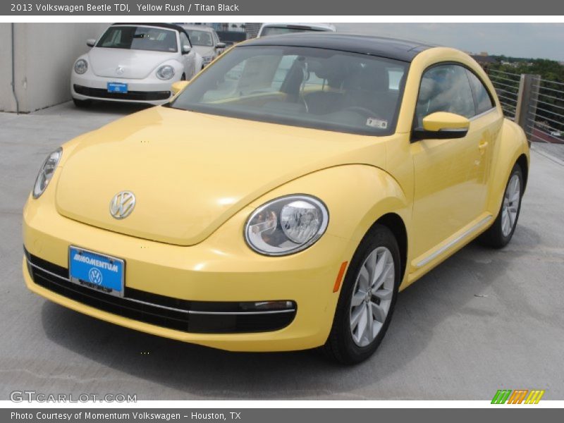 Yellow Rush / Titan Black 2013 Volkswagen Beetle TDI