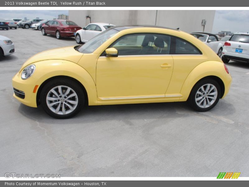 Yellow Rush / Titan Black 2013 Volkswagen Beetle TDI