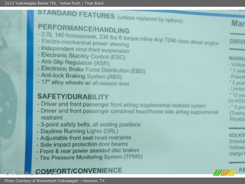 Yellow Rush / Titan Black 2013 Volkswagen Beetle TDI