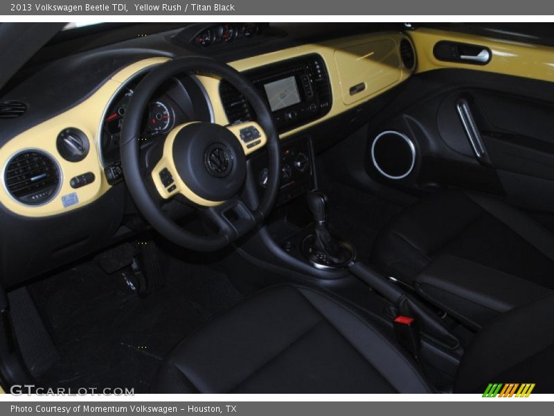 Yellow Rush / Titan Black 2013 Volkswagen Beetle TDI