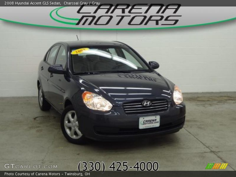 Charcoal Gray / Gray 2008 Hyundai Accent GLS Sedan