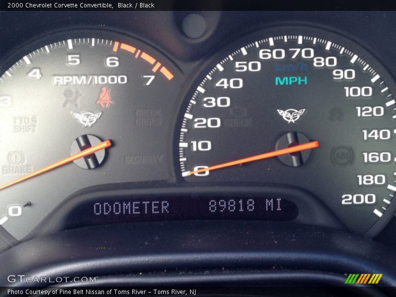 Black / Black 2000 Chevrolet Corvette Convertible