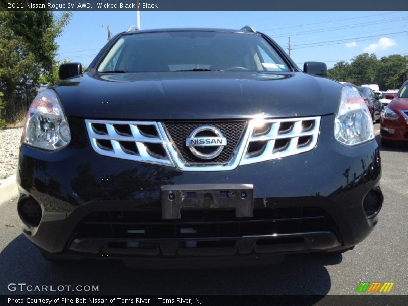 Wicked Black / Black 2011 Nissan Rogue SV AWD