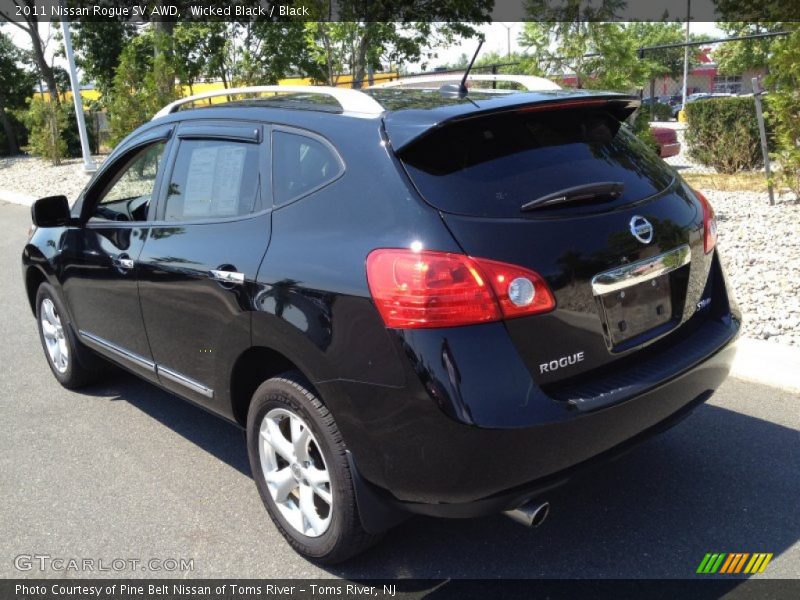 Wicked Black / Black 2011 Nissan Rogue SV AWD