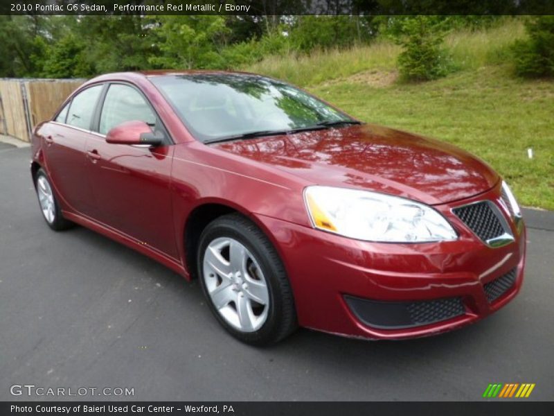 Performance Red Metallic / Ebony 2010 Pontiac G6 Sedan