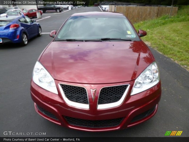 Performance Red Metallic / Ebony 2010 Pontiac G6 Sedan