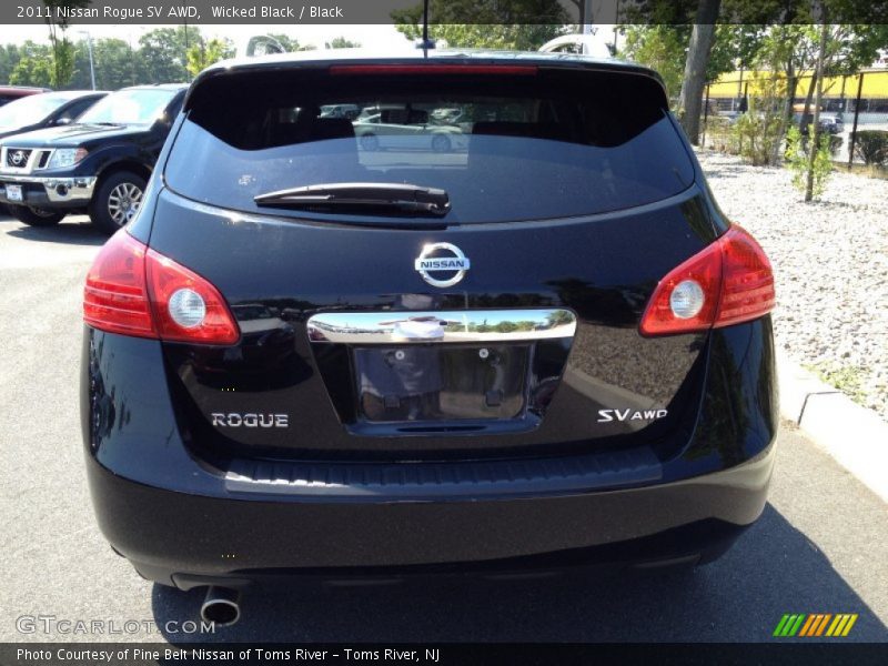 Wicked Black / Black 2011 Nissan Rogue SV AWD