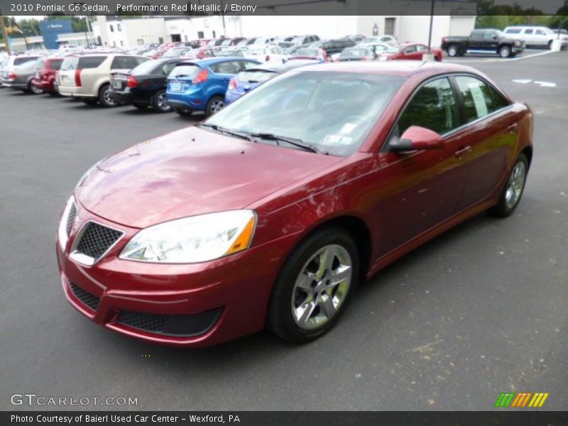 Performance Red Metallic / Ebony 2010 Pontiac G6 Sedan