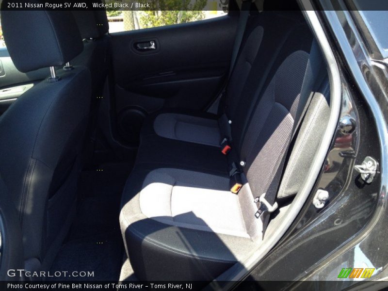 Wicked Black / Black 2011 Nissan Rogue SV AWD