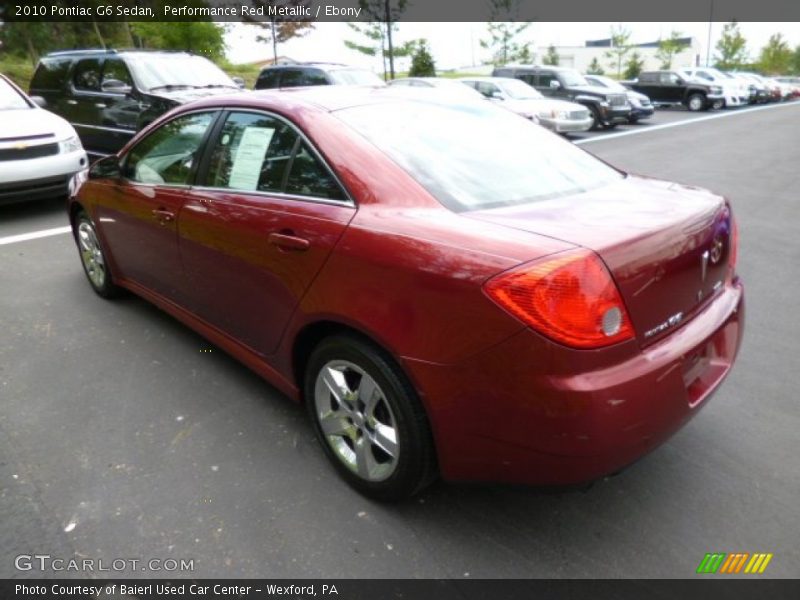 Performance Red Metallic / Ebony 2010 Pontiac G6 Sedan