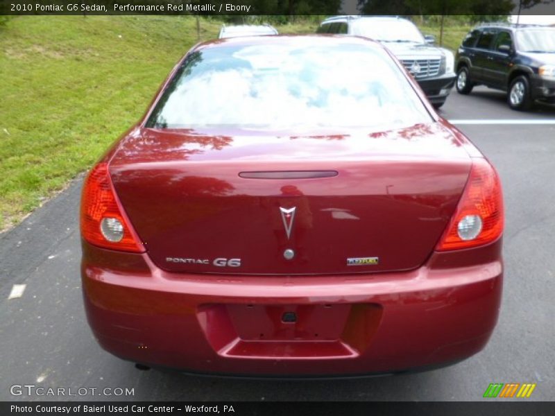 Performance Red Metallic / Ebony 2010 Pontiac G6 Sedan