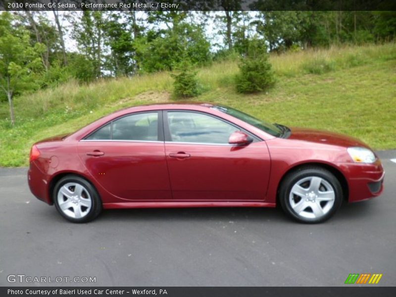 Performance Red Metallic / Ebony 2010 Pontiac G6 Sedan
