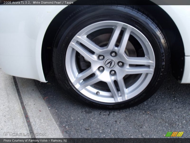 White Diamond Pearl / Taupe 2008 Acura TL 3.2