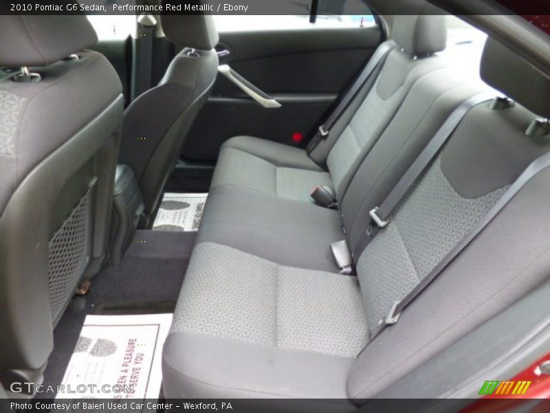 Performance Red Metallic / Ebony 2010 Pontiac G6 Sedan